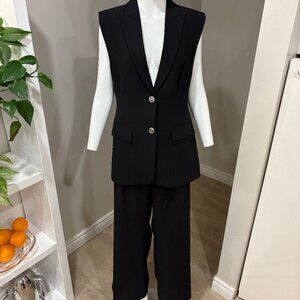 Black 2-piece Blazer vest & Pants suit set